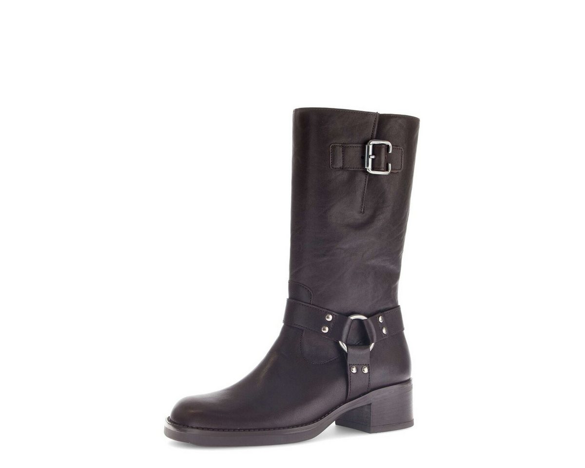Gabor Biker Boots Glattleder Bikerboots (braun)