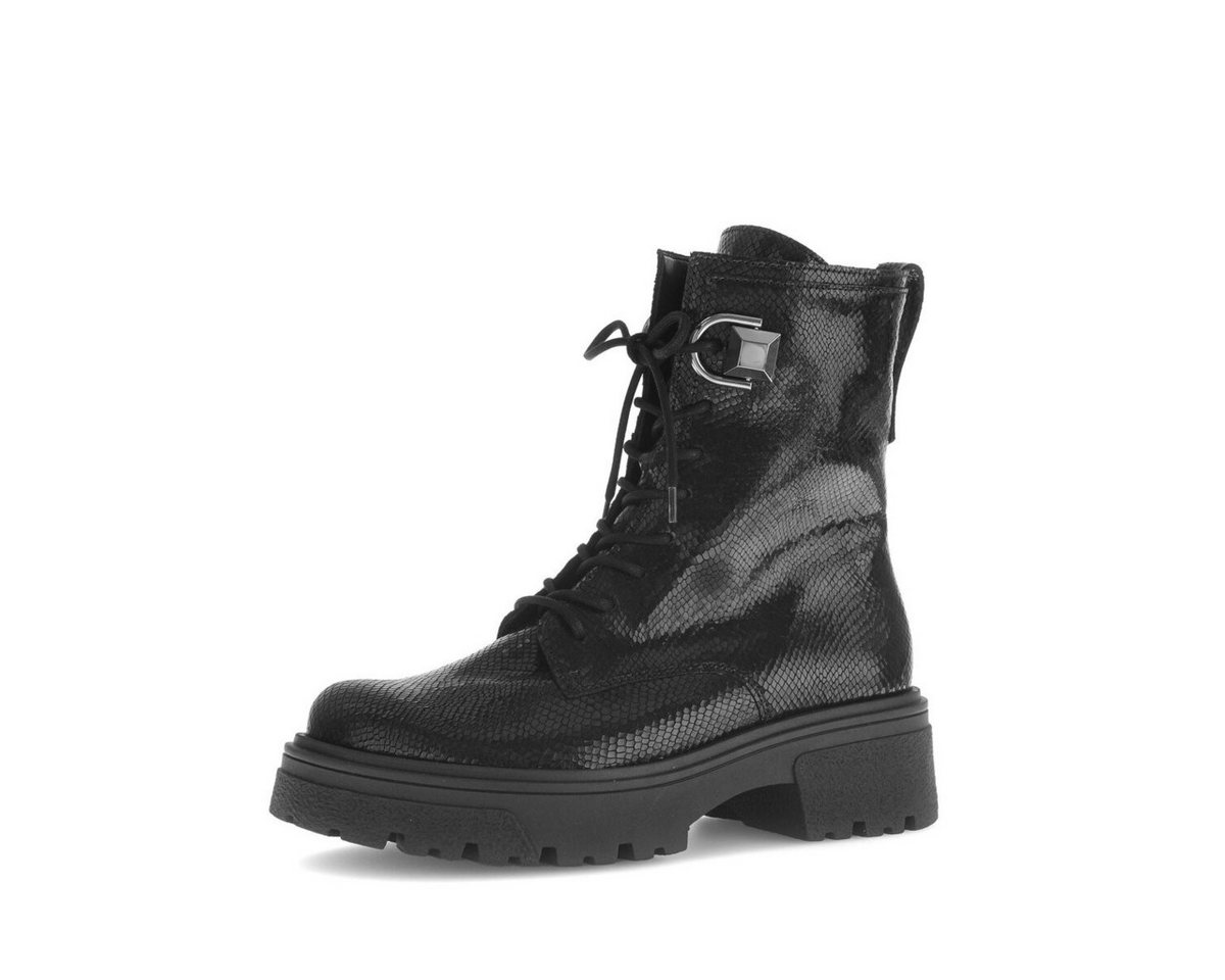 Gabor Biker Boots Leder Reptiloptik Bikerboots (schwarz)