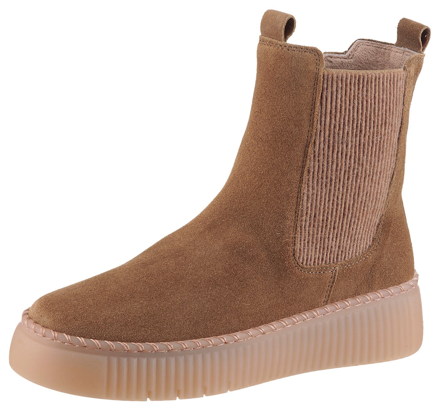 Gabor Chelseaboots, Plateau, Stiefelette mit Stretcheinsatz an der Außenseite