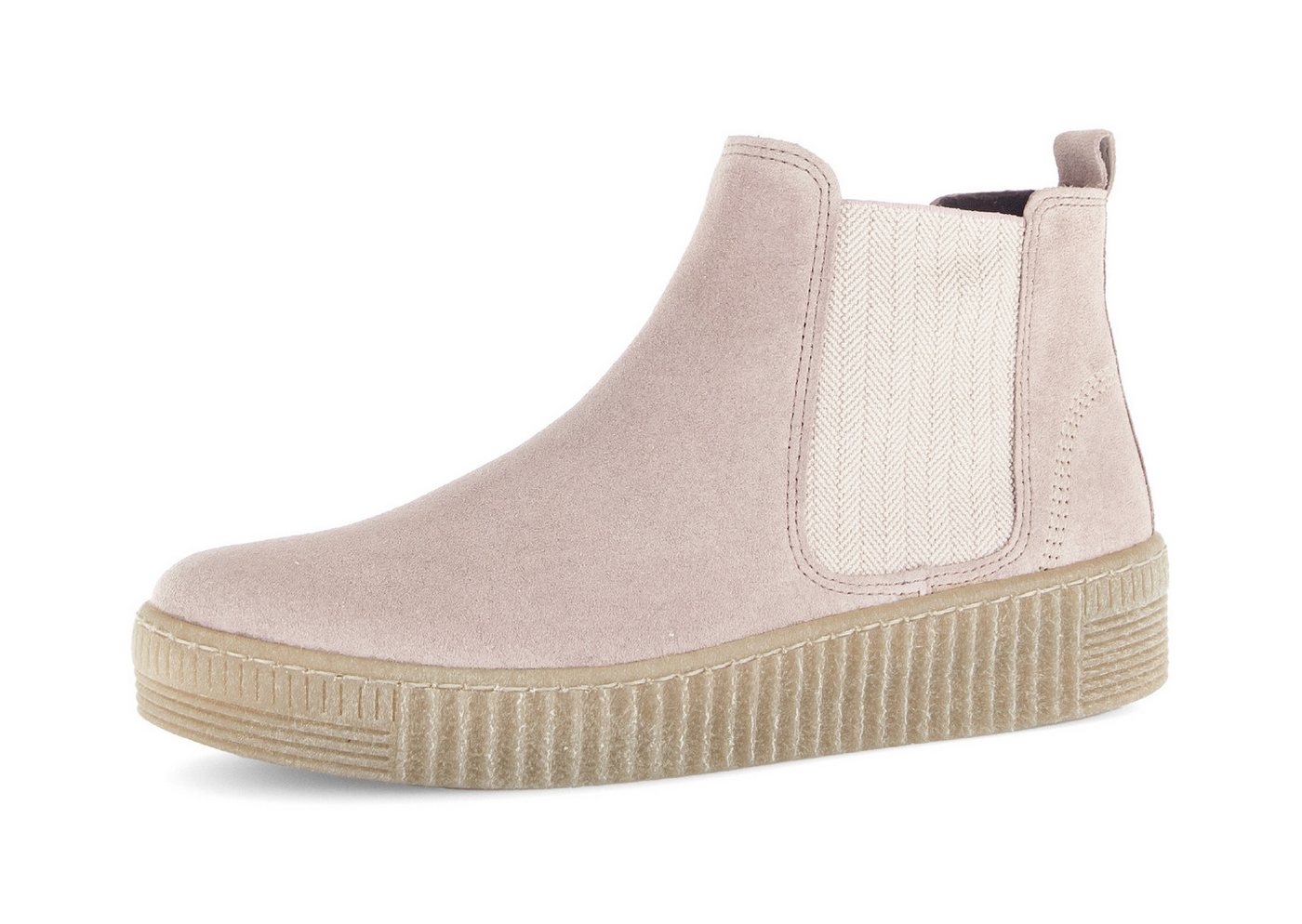 Gabor Chelseaboots, Plateau, Stiefelette, Schlupfschuh mit dezenten Kontrastnähten