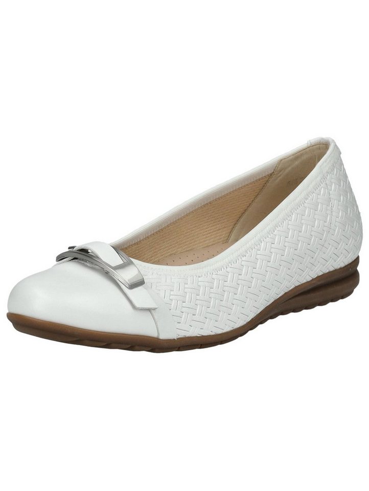 Gabor Comfort Ballerinas Glattleder Ballerina (weiß)