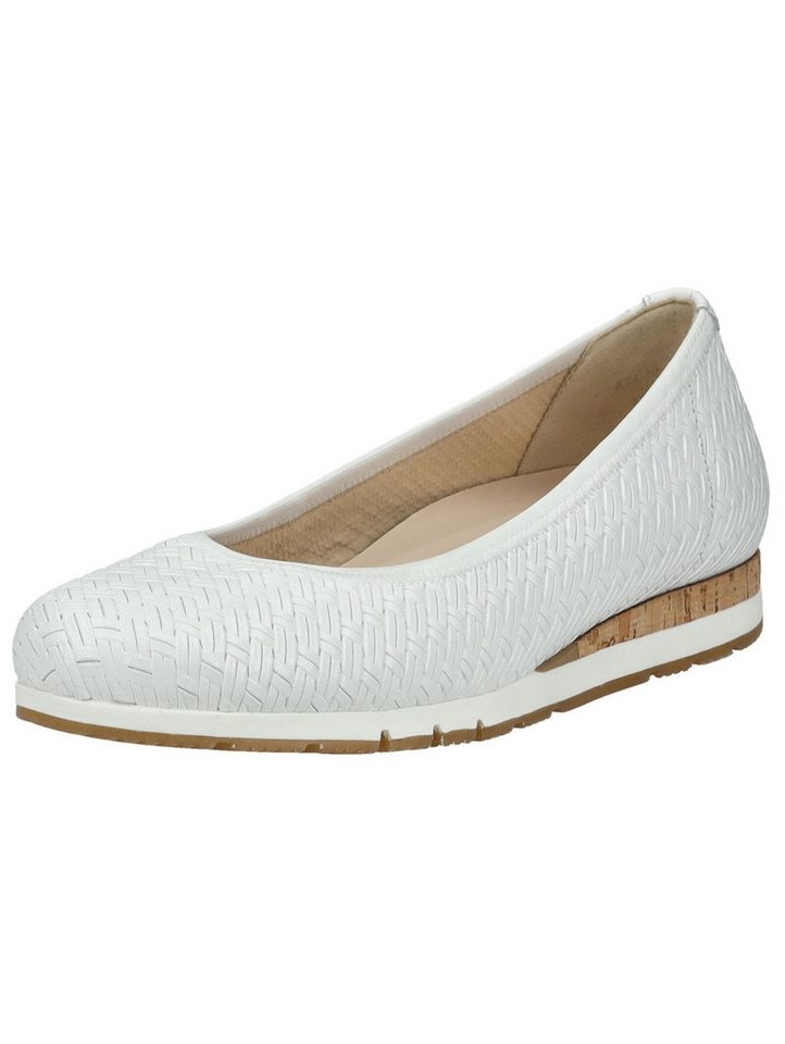 Gabor Comfort Ballerinas Glattleder Ballerina (weiß)