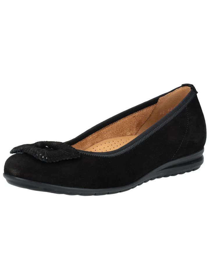 Gabor Comfort Ballerinas Veloursleder Ballerina (schwarz)