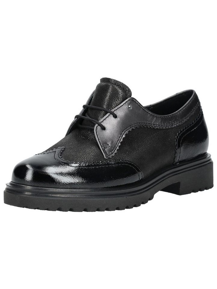 Gabor Comfort Halbschuhe Leder Schnürschuh (schwarz)