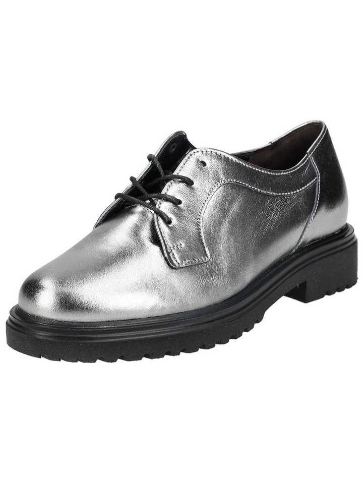 Gabor Comfort Halbschuhe Leder Schnürschuh (silber)