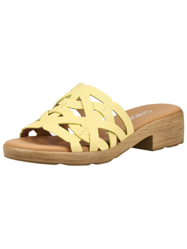 Gabor Comfort Pantoletten Glattleder Pantolette (gelb)