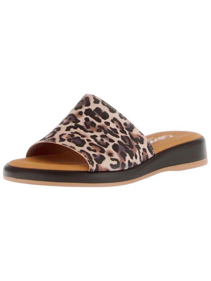 Gabor Comfort Pantoletten Leder Pantolette (Leopard)