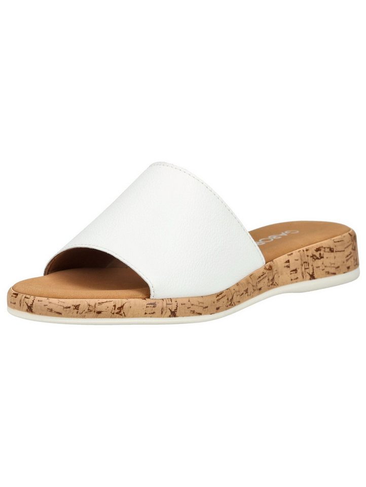 Gabor Comfort Pantoletten Leder Pantolette (weiß)
