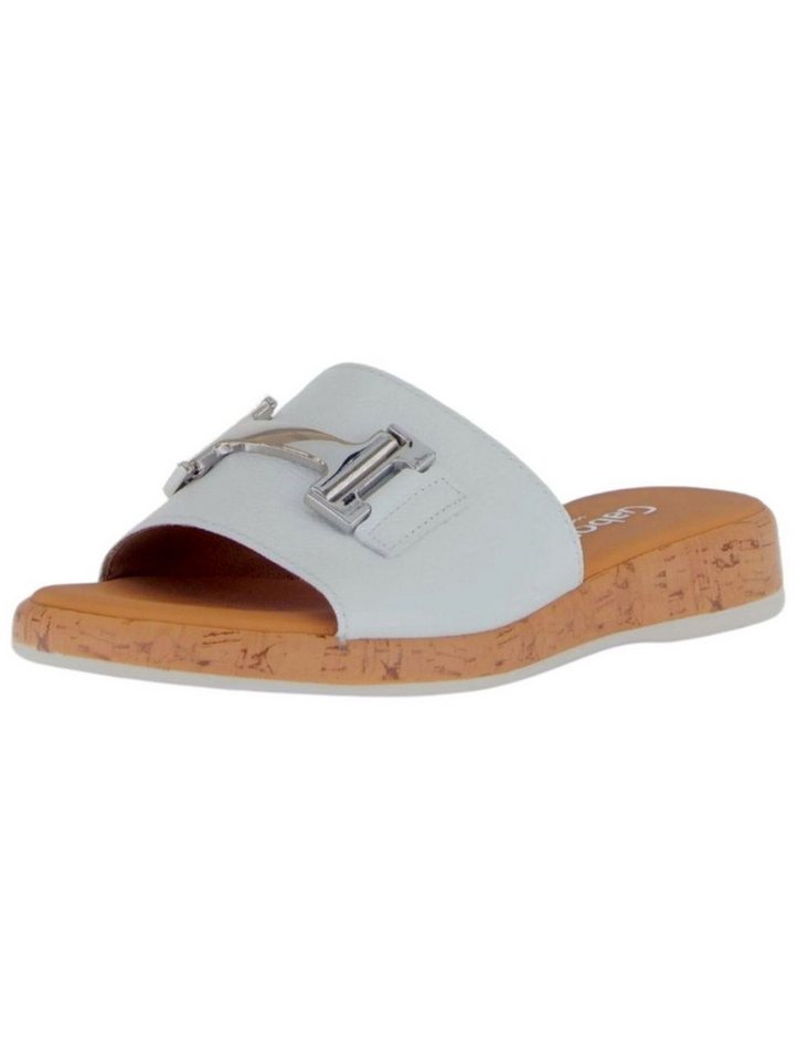 Gabor Comfort Pantoletten Leder Pantolette (weiß)