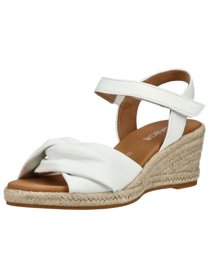 Gabor Comfort Sandalen Glattleder Keilsandalette (weiß)