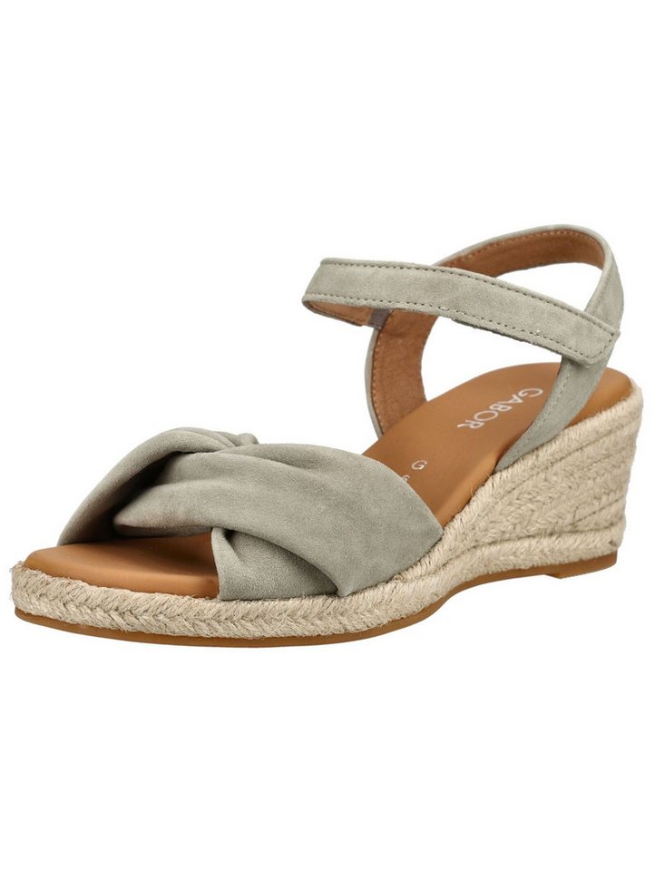 Gabor Comfort Sandalen Leder Keilsandalette (beige)