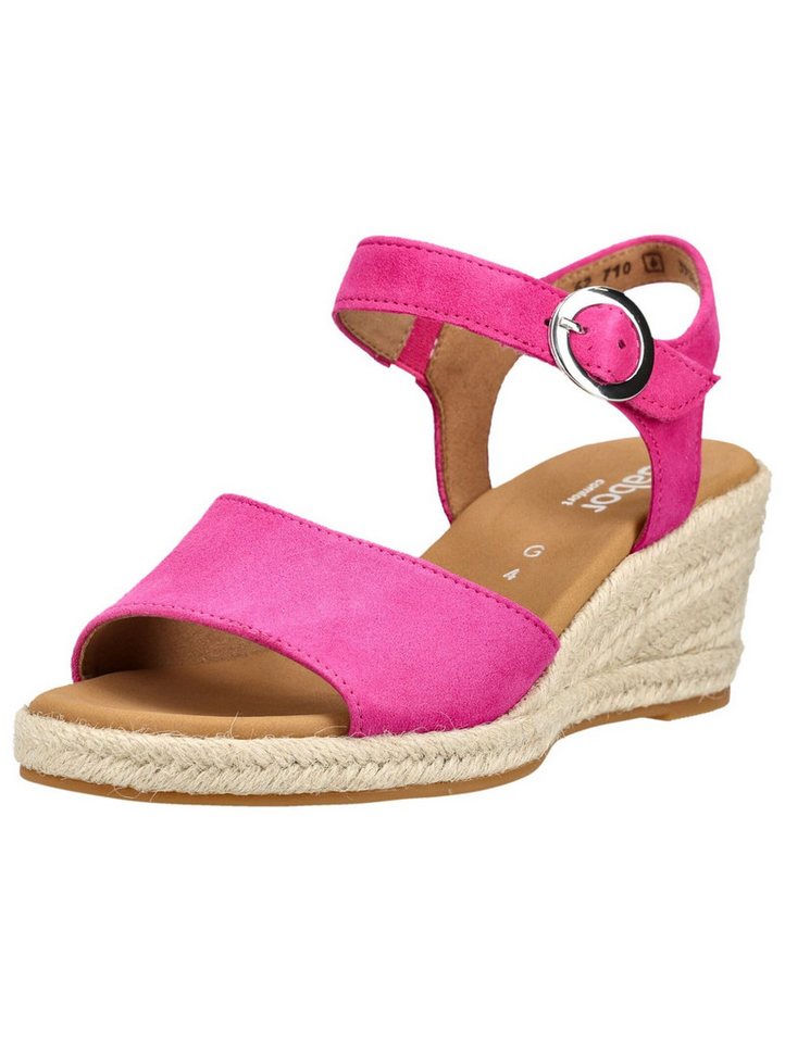 Gabor Comfort Sandalen Leder Keilsandalette (rosa)