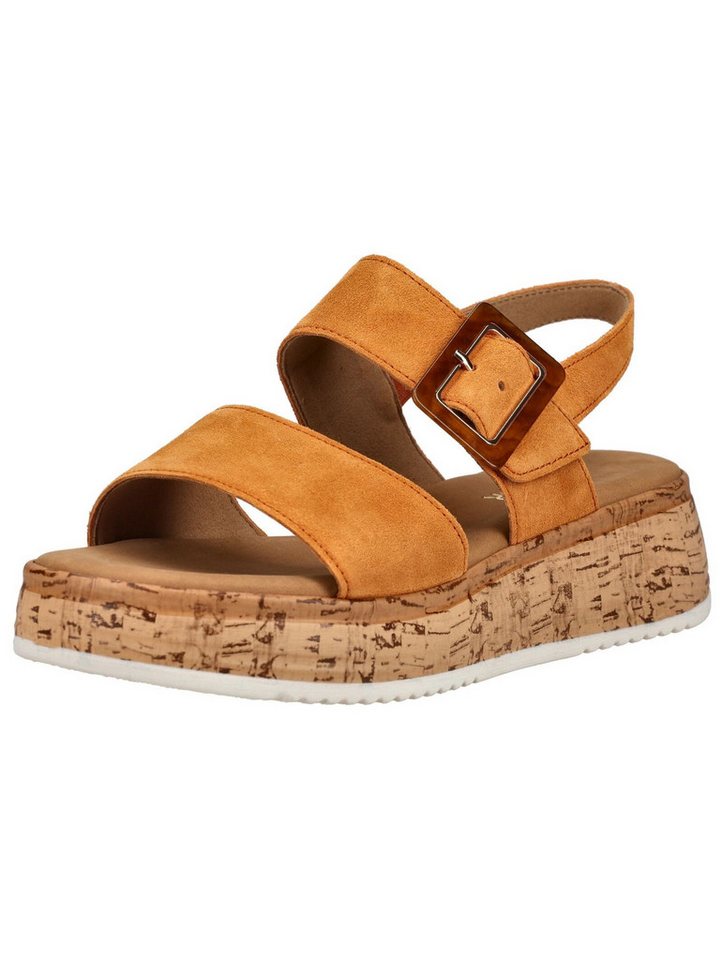 Gabor Comfort Sandalen Leder Plateausandaletten (braun)