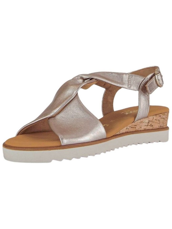 Gabor Comfort Sandalen Leder Riemchensandale (silber)