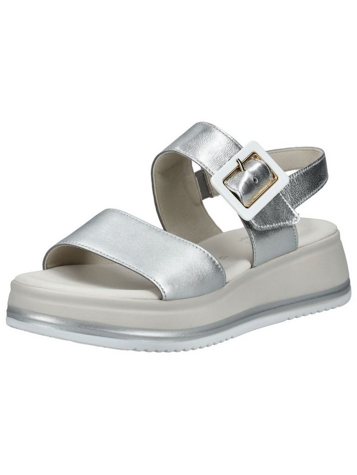 Gabor Comfort Sandalen Leder Riemchensandale (silber)