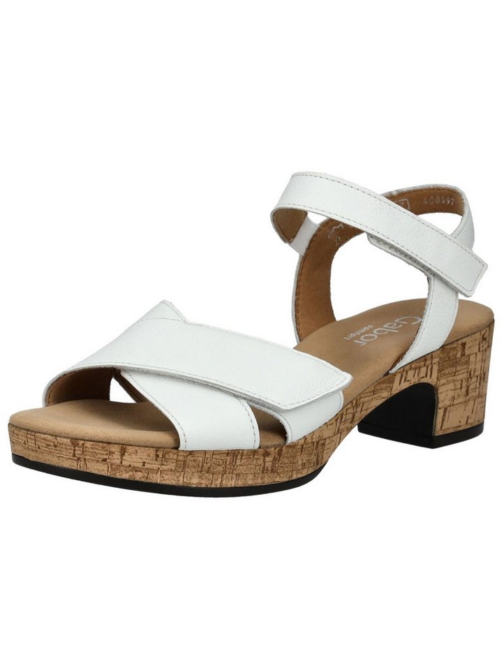 Gabor Comfort Sandalen Leder Riemchensandale (weiß)