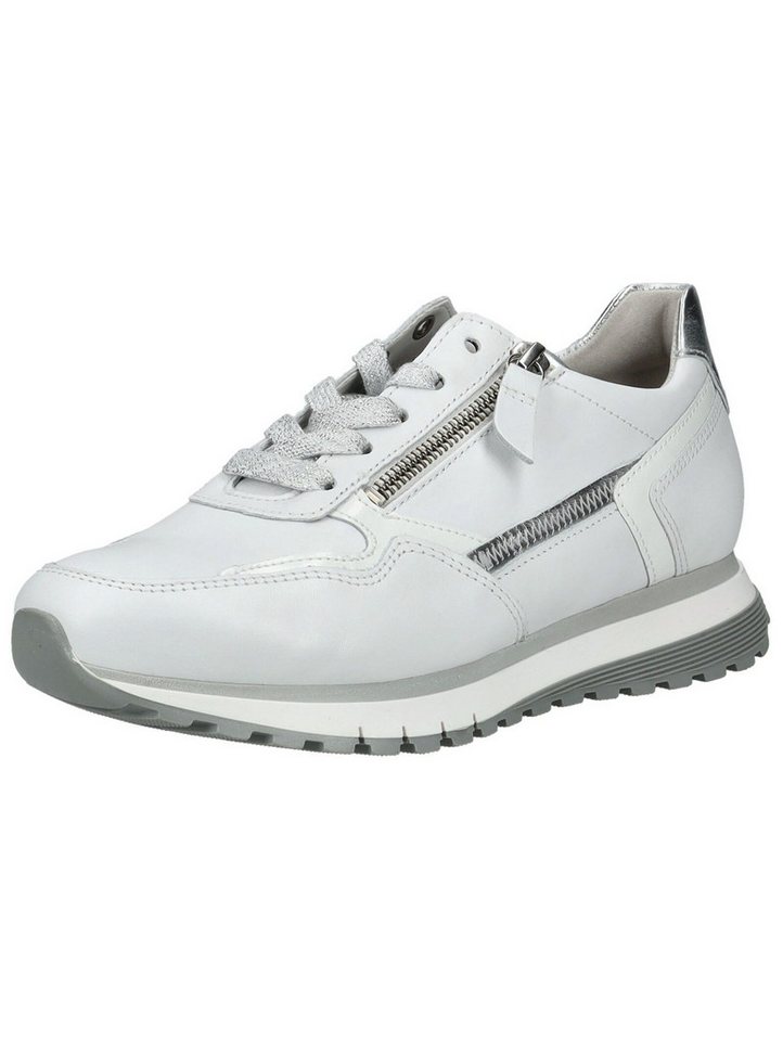 Gabor Comfort Sneaker Glattleder Sneaker (silber/weiß)