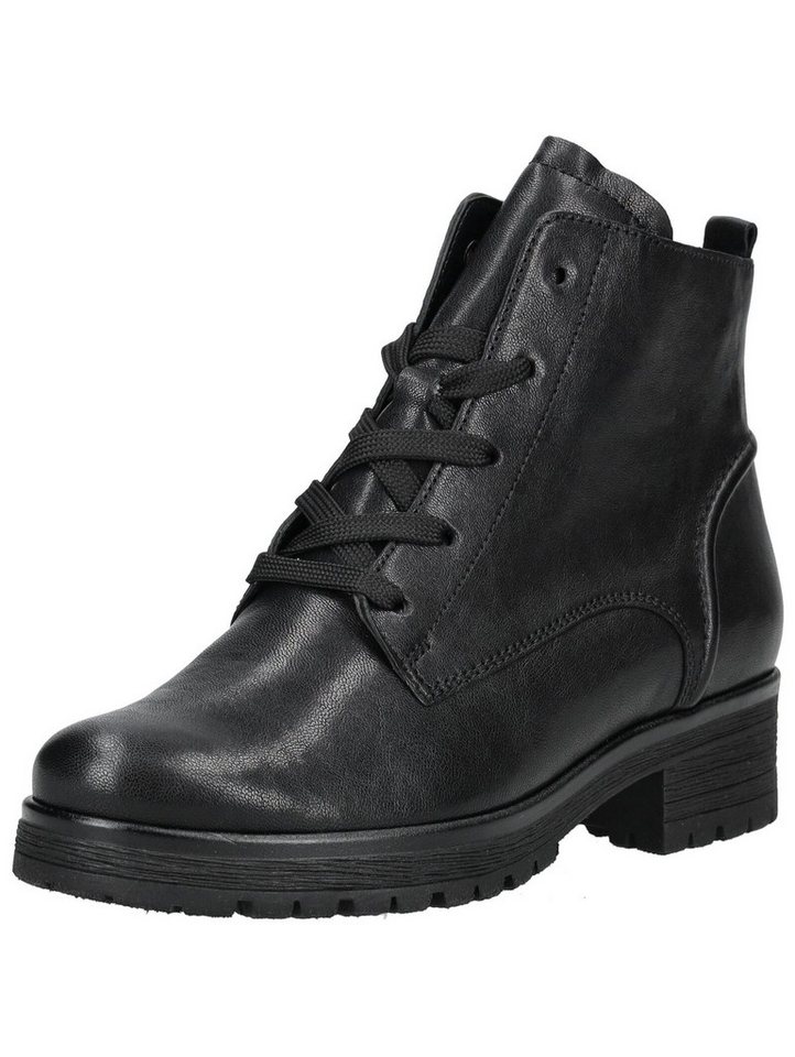 Gabor Comfort Stiefelette Leder Schnürstiefelette (schwarz)