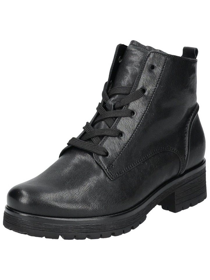 Gabor Comfort Stiefelette Leder Schnürstiefelette (schwarz)