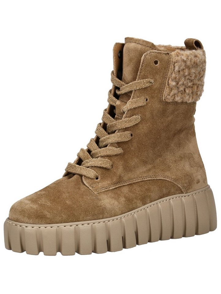 Gabor Comfort Stiefelette Veloursleder Schnürstiefelette (braun)