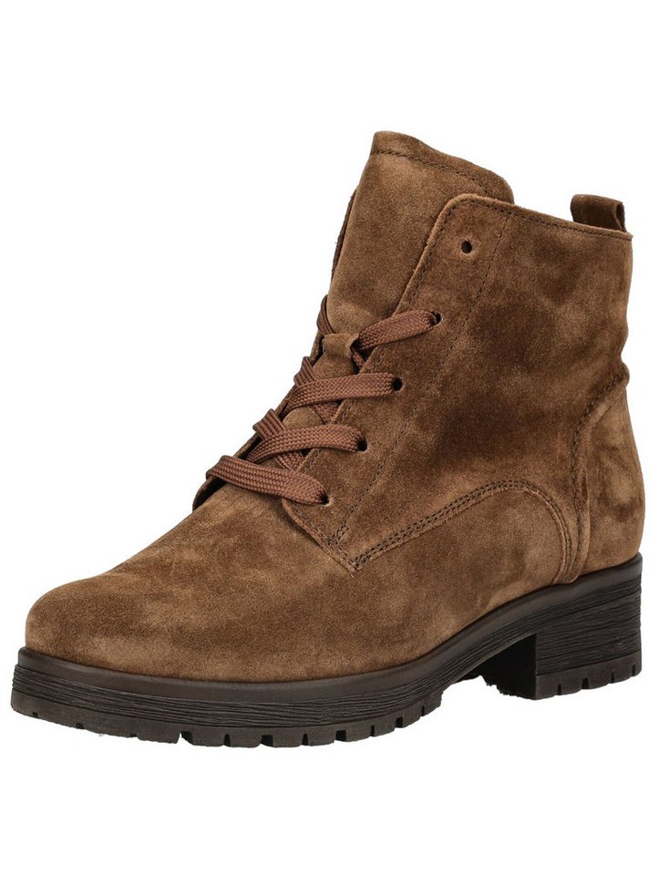 Gabor Comfort Stiefelette Veloursleder Schnürstiefelette (braun)