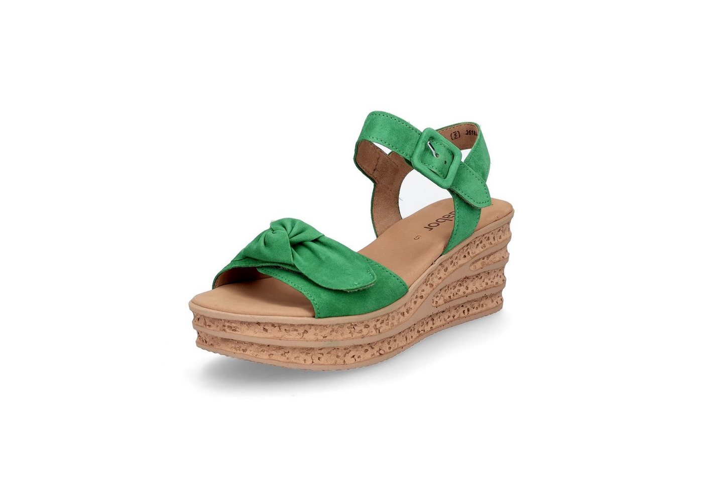 Gabor Damen Plateau Keilsandalette grün Sandale