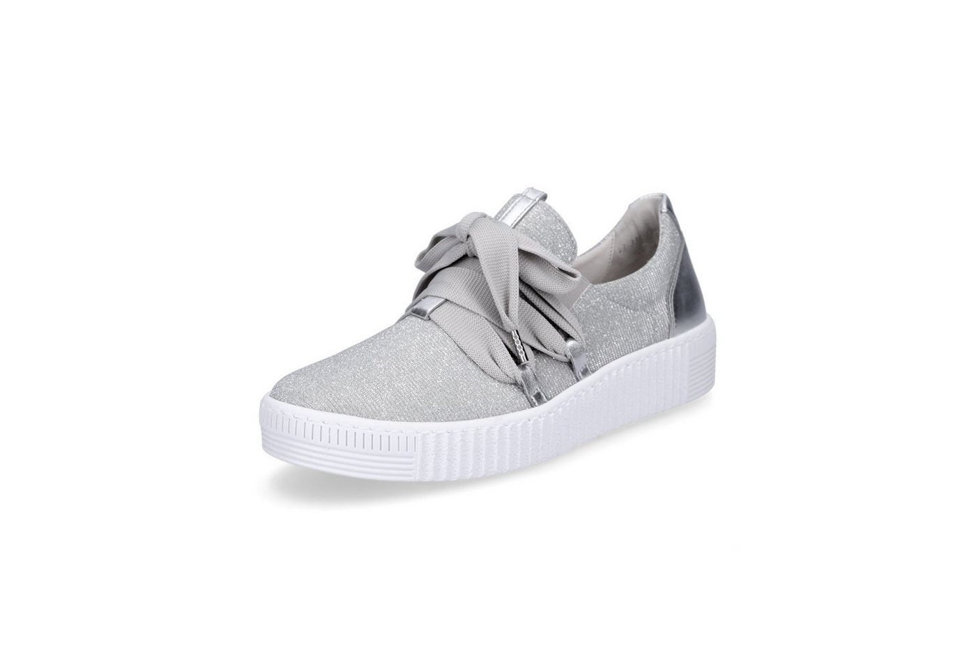 Gabor Damen Sneaker silber Glitzer Sneaker