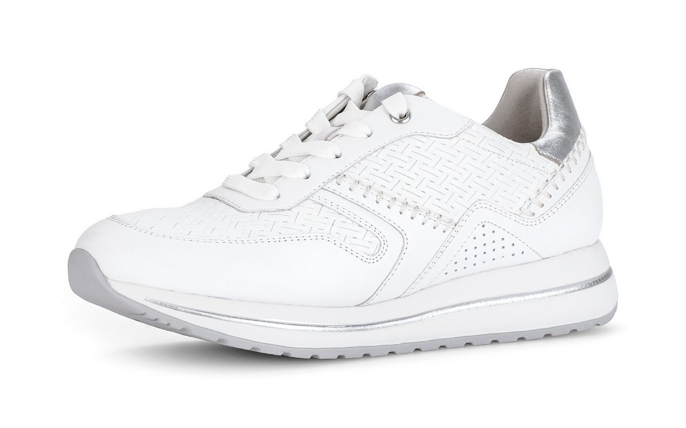 Gabor DAVOS Keilsneaker, Freizeitschuh, Halbschuh, Schnürschh mit Flechtmuster, H-Weite