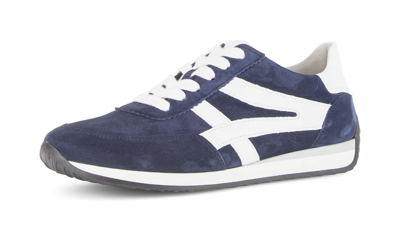 Gabor Davos Keilsneaker, Freizeitschuh, Komfortschuh, Schnürschuh mit Kontrastbesatz, H-Weite