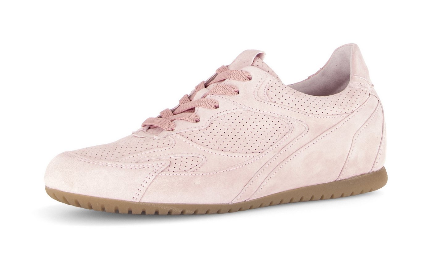 Gabor DAVOS Sneaker Freizeitschuh, Halbschuh, Schnürschuh mit Lochmuster, G-Weite