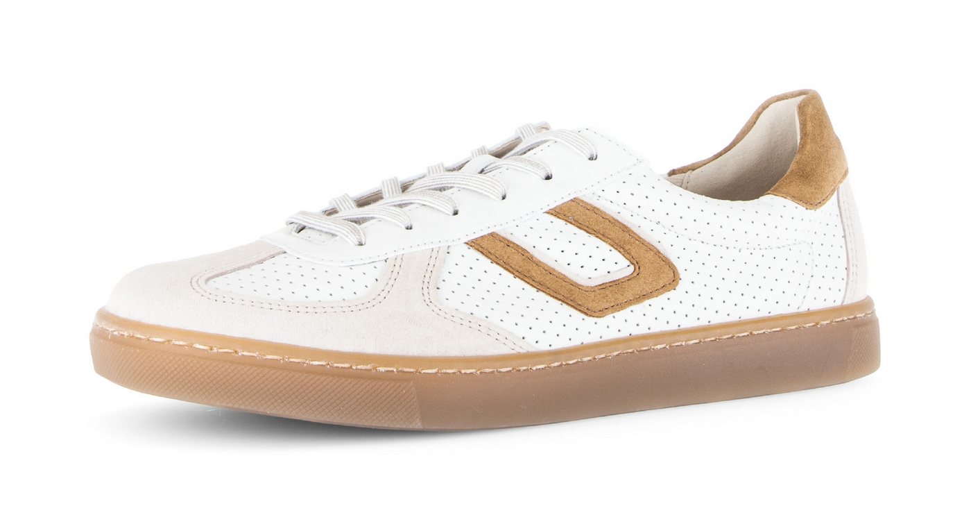 Gabor DAVOS Sneaker, Freizeitschuh, Halbschuh, Schnürschuh mit Lochmuster, Weite H