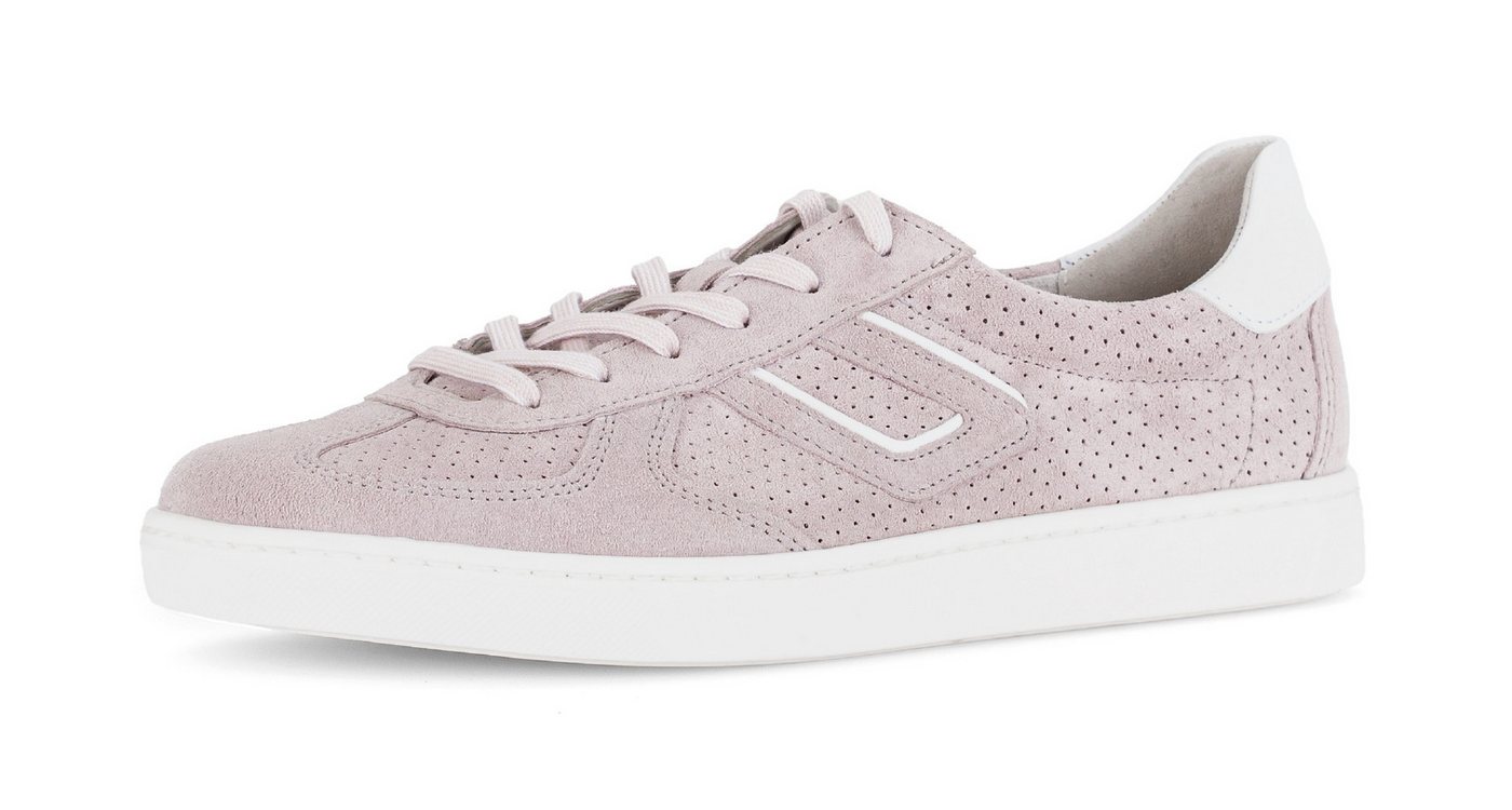 Gabor DAVOS Sneaker, Freizeitschuh, Halbschuh, Schnürschuh mit Lochmuster, Weite H