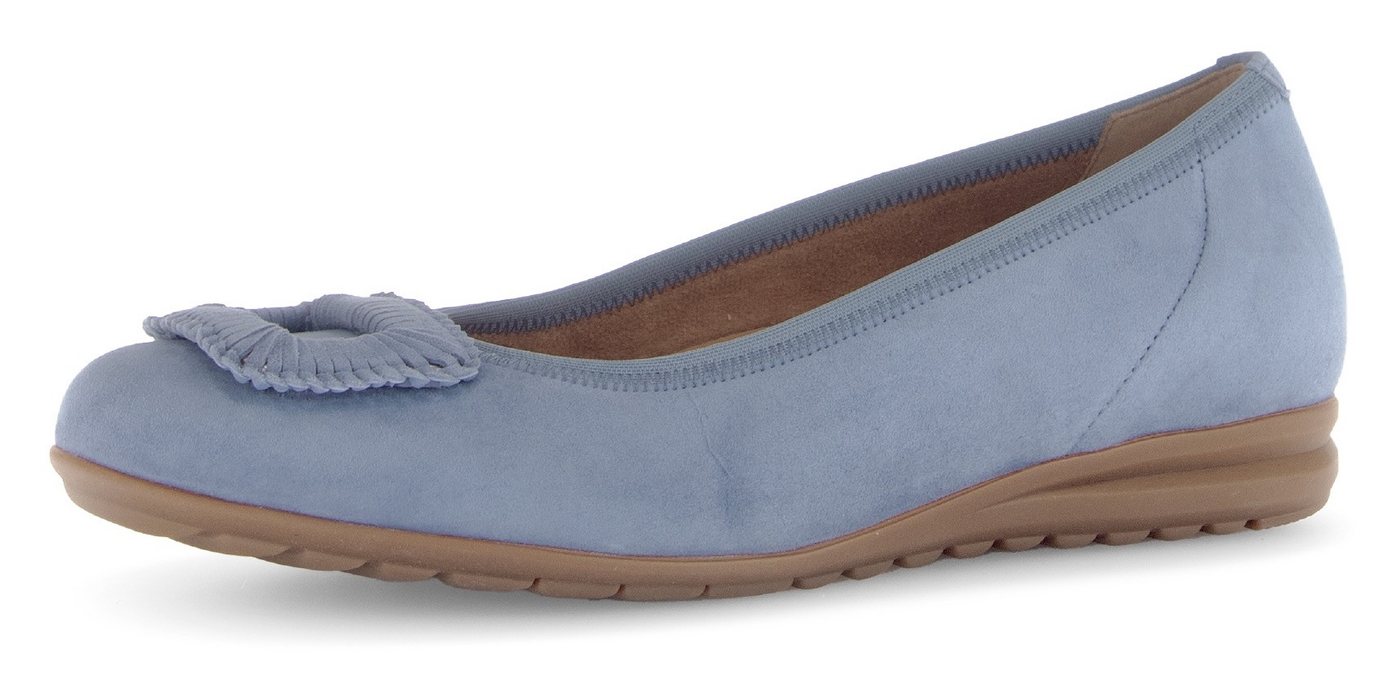 Gabor FLORENZ Ballerina, Bequemschuh, Businesschuh, Elastikeinfass, Komfortweite G (weit)
