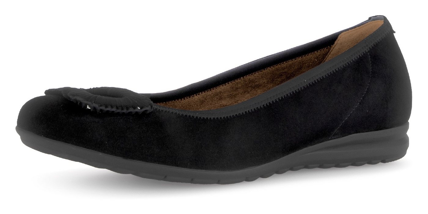 Gabor FLORENZ Ballerina, Bequemschuh, Businesschuh, Elastikeinfass, Komfortweite G (weit)
