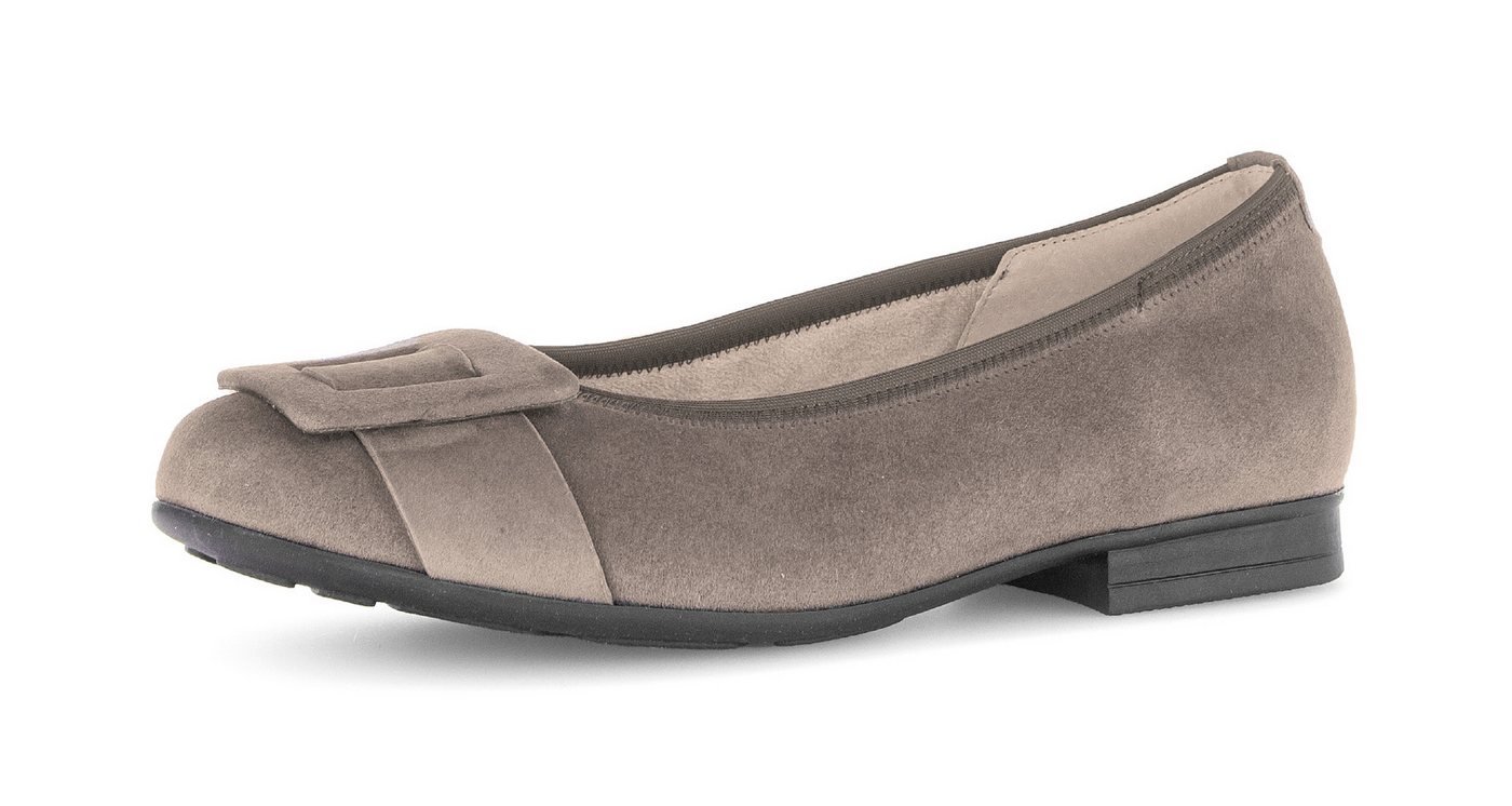 Gabor FLORENZ Ballerina, Businessschuh, Halbschuh, Schlupfschuh in Bequemweite G (weit) (braun)