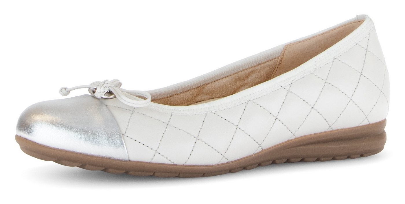 Gabor Florenz Ballerina, Halbschuh, Schlupfschuh, Businessschuh, Ziersteppungen, Weite G