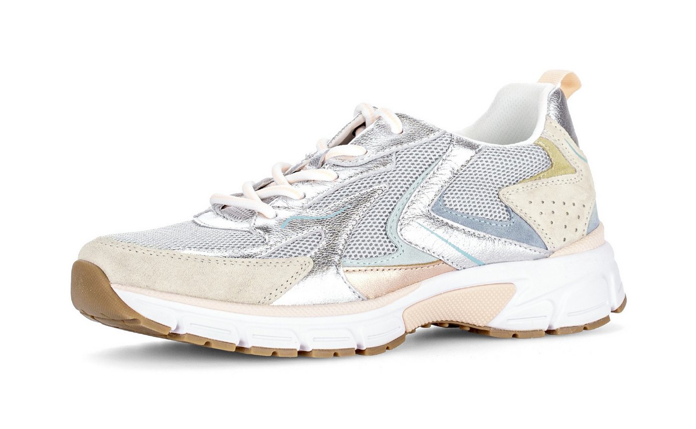 Gabor FLORENZ Keilsneaker Freizeitschuh, Halbschuh, Schnürer in Bequemweite G (weit) (weiß)