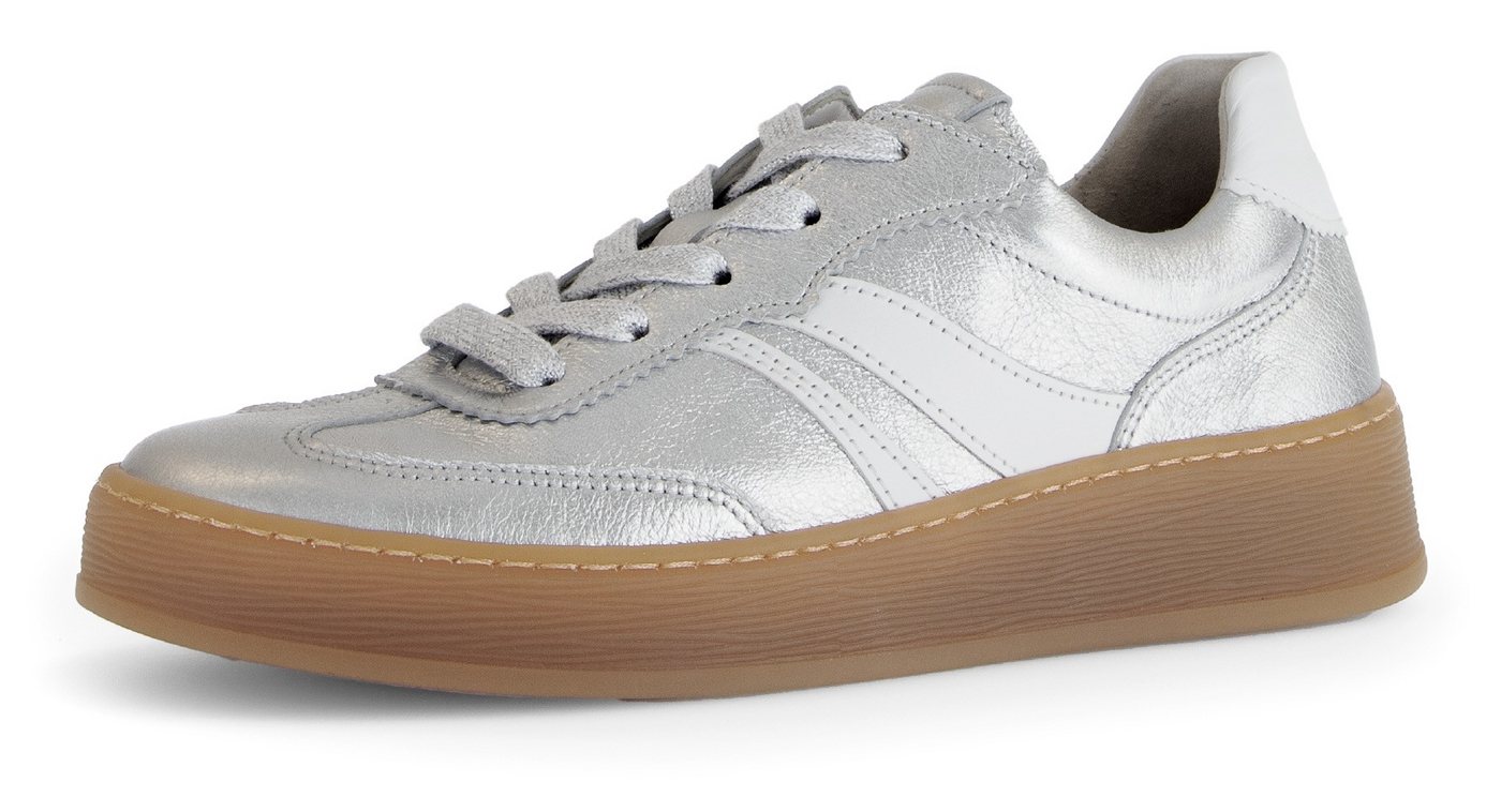 Gabor FLORENZ Plateausneaker, Freizeitschuh, Halbschuh, Schnürer in bequemer Schuhweite G (weit)