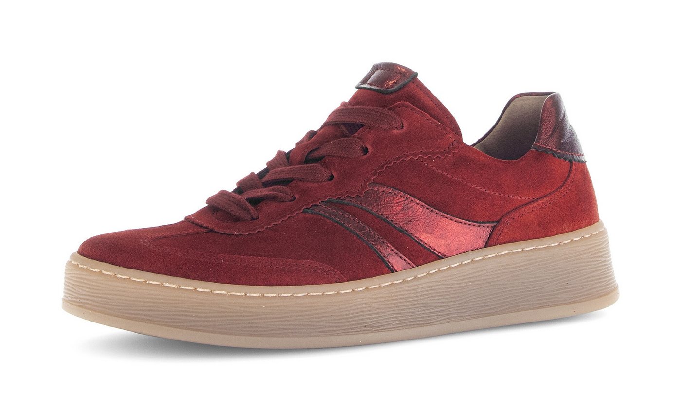 Gabor FLORENZ Plateausneaker, Freizeitschuh, Halbschuh, Schnürschuh in Bequemweite G (weit)