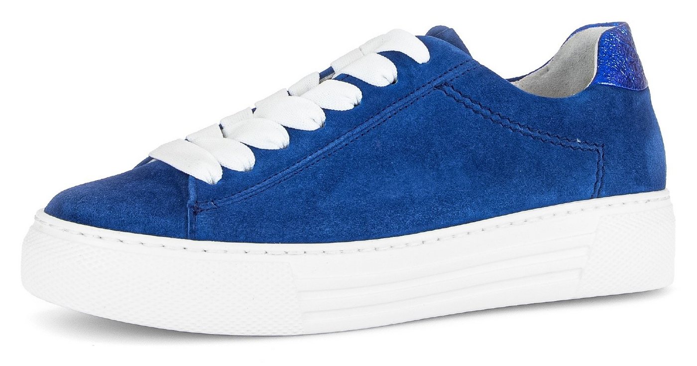 Gabor FLORENZ Plateausneaker, Freizeitschuh, Halbschuh, Schnürschuh mit dezenten Ziernähten