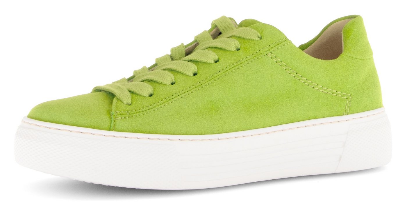 Gabor FLORENZ Plateausneaker, Freizeitschuh, Halbschuh, Schnürschuh mit dezenten Ziernähten