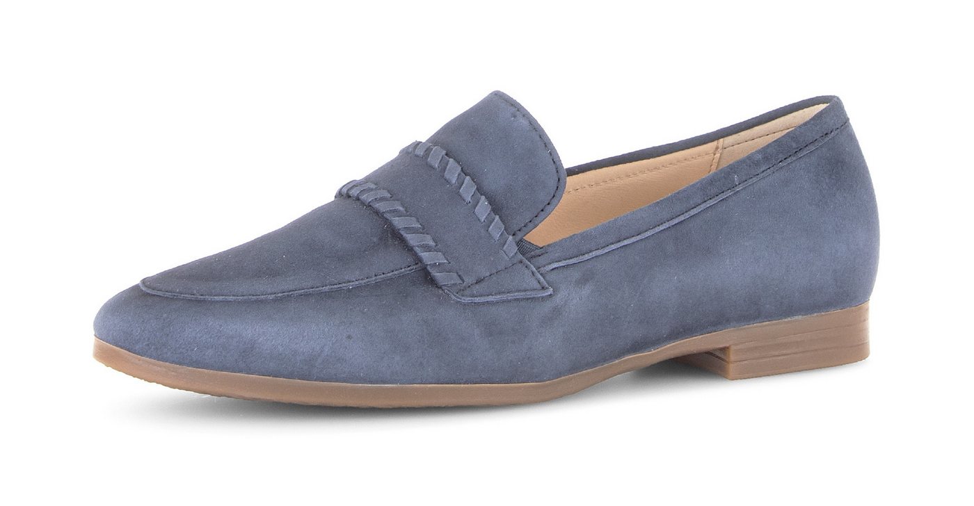 Gabor FLORENZ Slipper, Blockabsatz, Schlupfschuh, Businessschuh mit Zierriegel, G-Weite