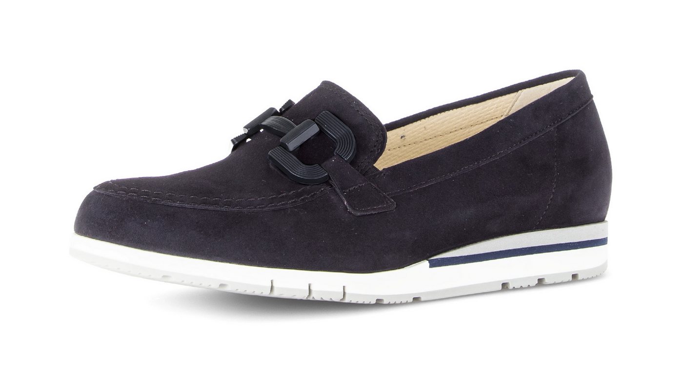 Gabor FLORENZ Slipper Keilabsatz, Schlupfschuh, Businessschuh mit Zierkette