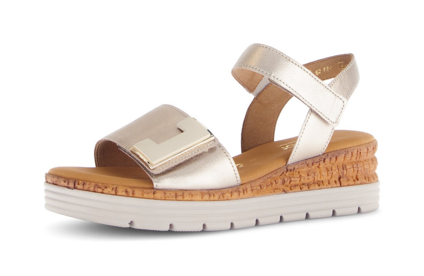 Gabor GENUA Keilsandalette, Keilabsatz, Sommerschuh, Sandale mit Klettverschlüssen, Weite G