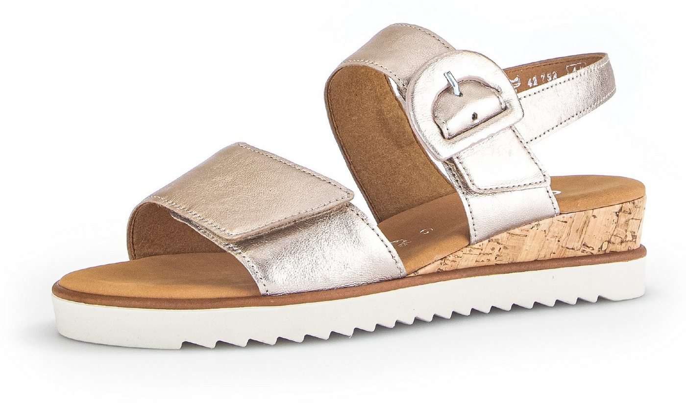 Gabor GENUA Keilsandalette, Riemchensandale, Sommerschuh, Komfortschuh in Weite G (weit)