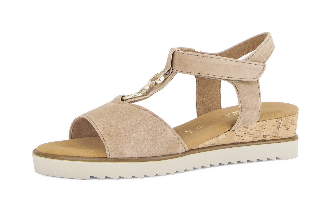 Gabor Genua Keilsandalette Sommerschuh, Komfortschuh in Weite G (weit) (beige)