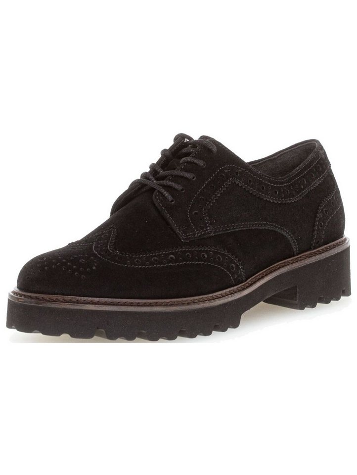Gabor Halbschuhe Veloursleder Schnürschuh