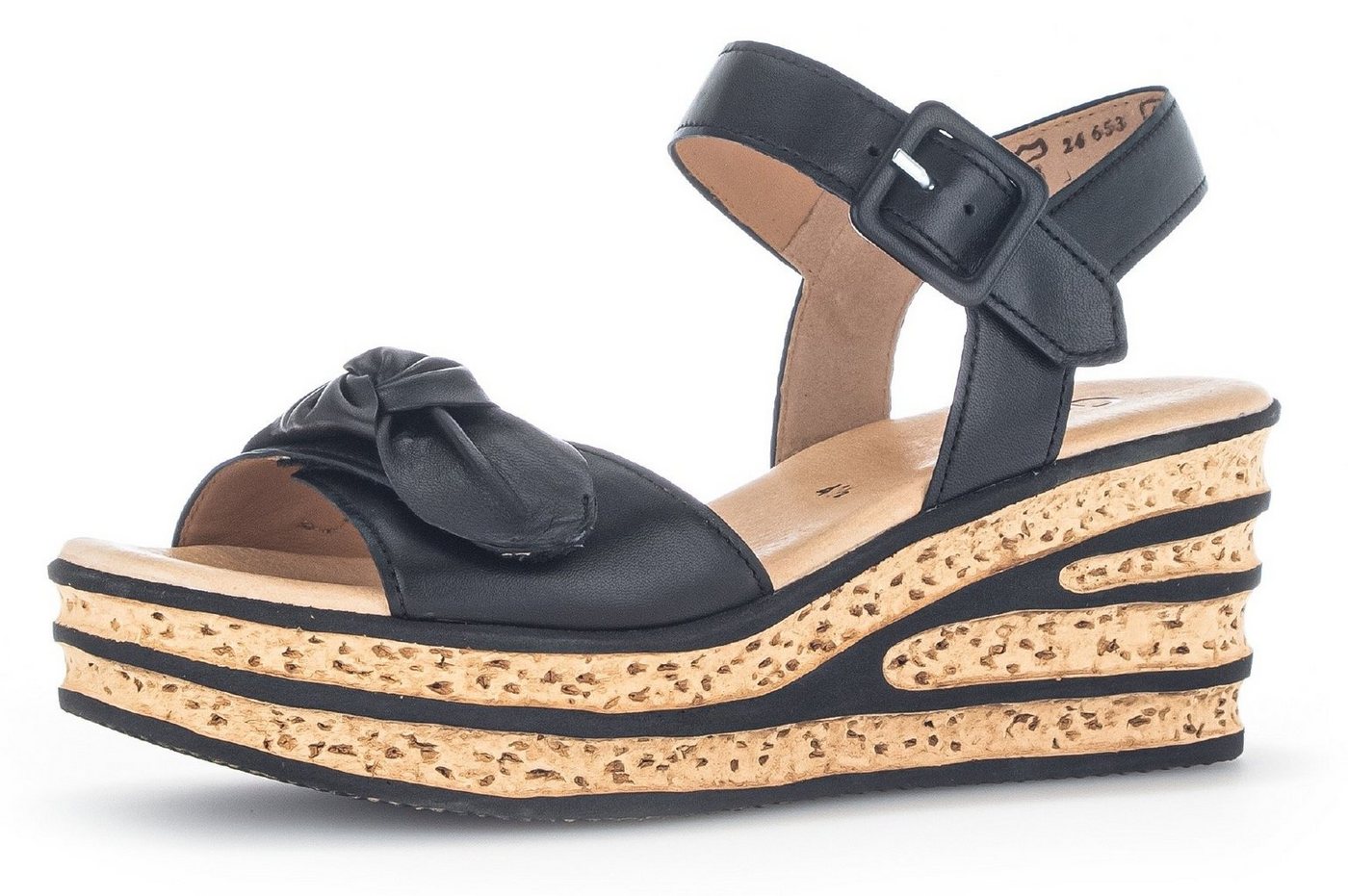 Gabor Keilsandalette, Keilabsatz, Sommerschuh, Riemchensandale mit schöner Zierschleife