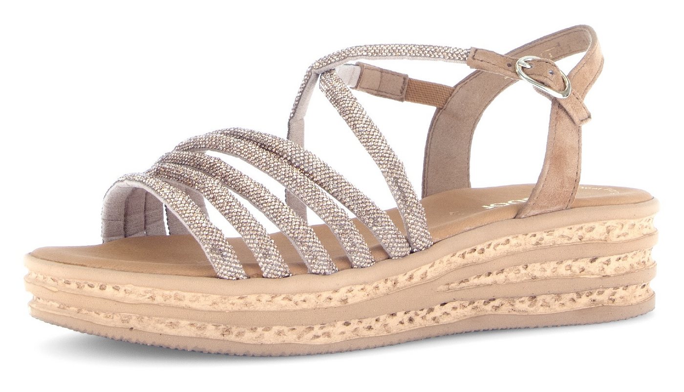 Gabor Keilsandalette, Plateau, Sommerschuh, Riemchensandale mit Best Fitting-Ausstattung