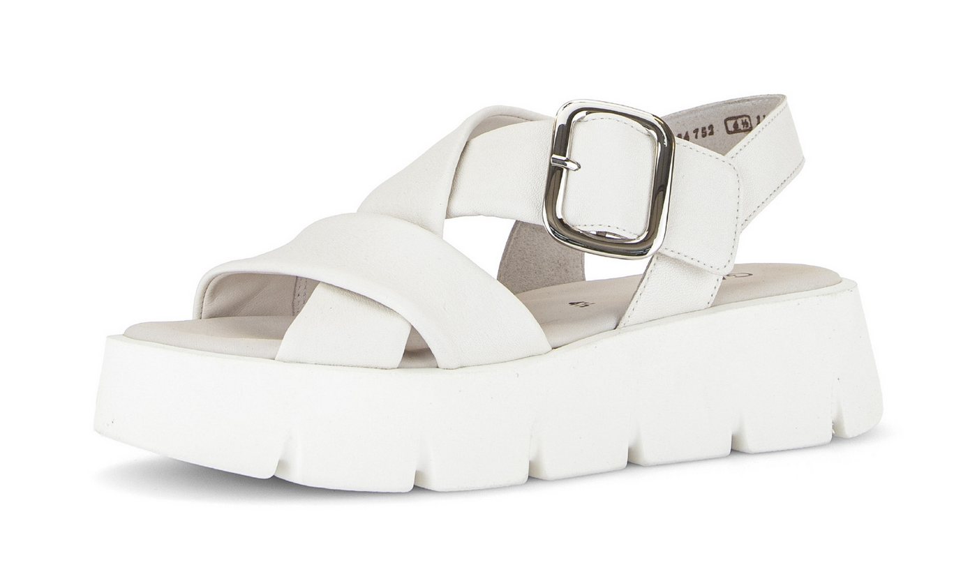 Gabor Keilsandalette, Plateau, Sommerschuh, Riemchensandale mit Kreuzbandage